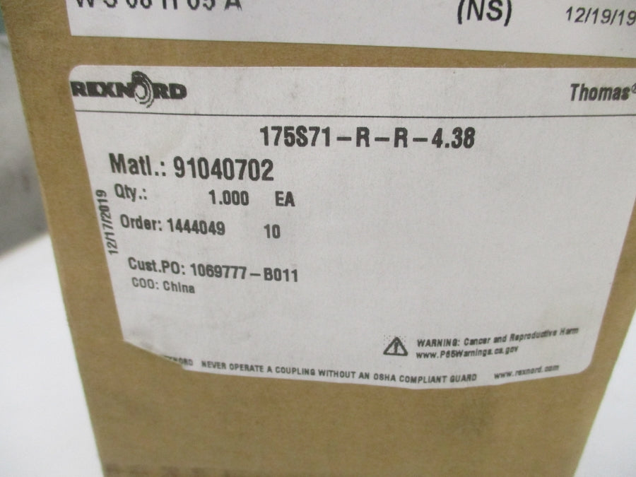 REXNORD 175S71-R-R-4.38 91040702 NSMP