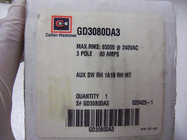 CUTLER HAMMER CIRCUIT BREAKER GD3080DA3 NSMP