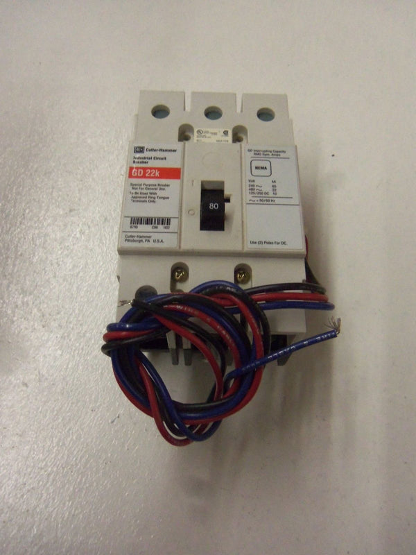 CUTLER HAMMER CIRCUIT BREAKER GD3080DA3 NSMP