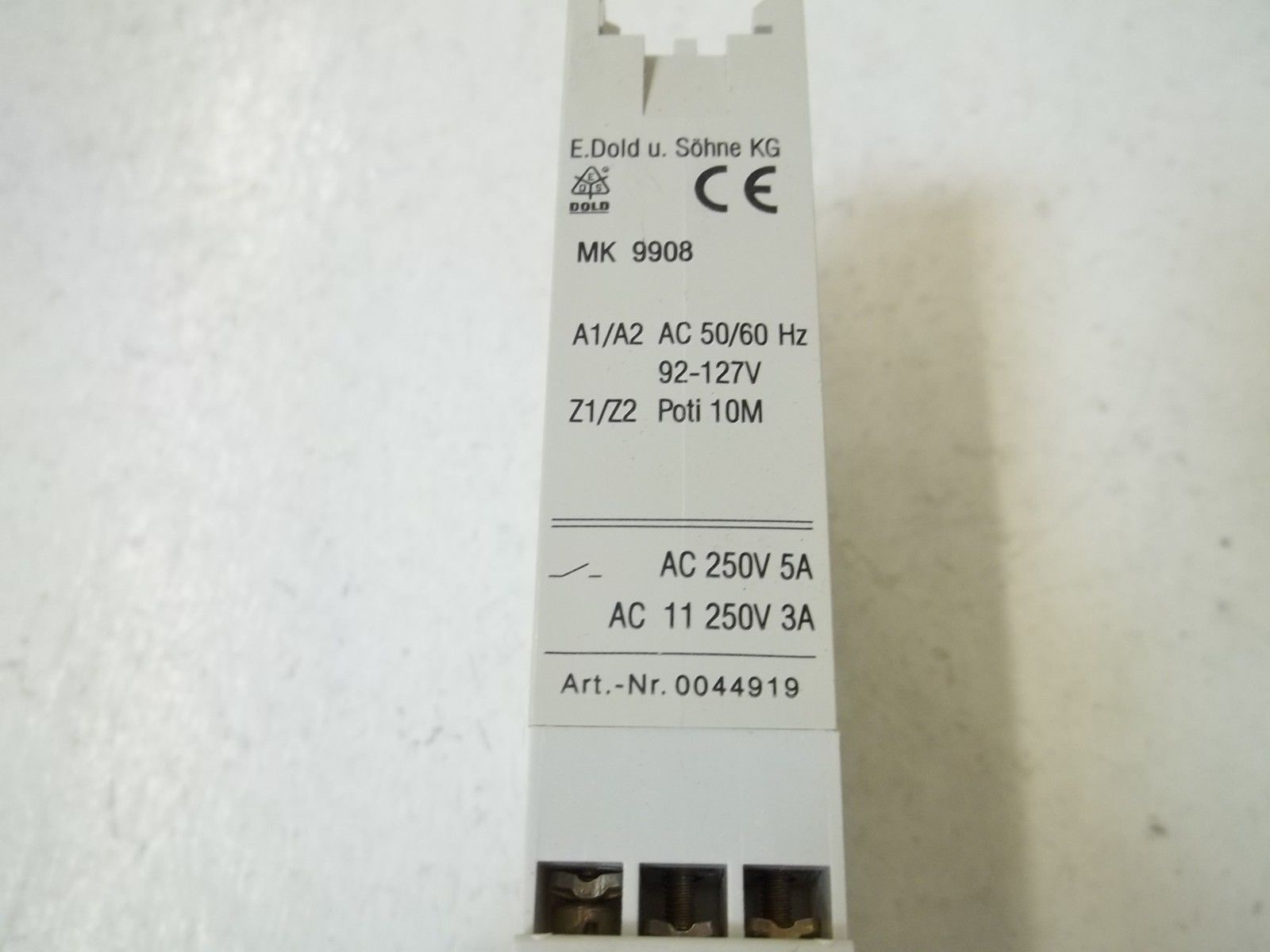 E.DOLD MK9908 TIMING RELAY 0.5-10SEC NSMP