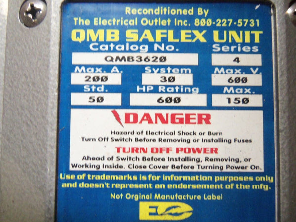 ELECTRICAL OUTLET QMB3620 PANEL BOARD SWITCH UNMP