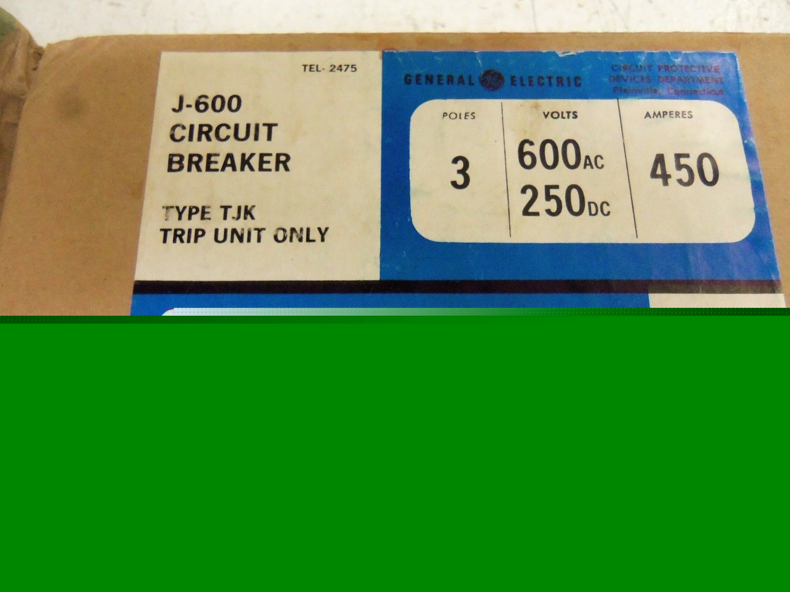 GENERAL ELECTRIC TJK636T450 CIRCUIT BREAKER TRIP UNIT NSMP