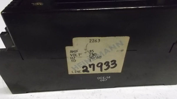 HEINMANN 250V CIRCUIT BREAKER 2263 UNMP