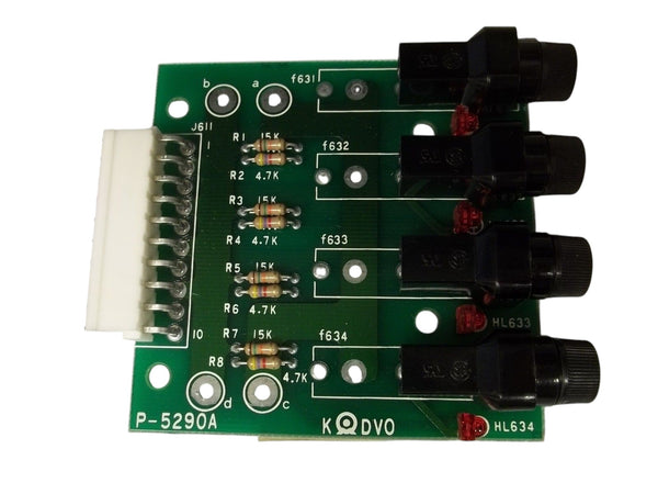 ISHIDA P-5290A PC BOARD W/ FUSE HOLDER LED INDICATORUNMP