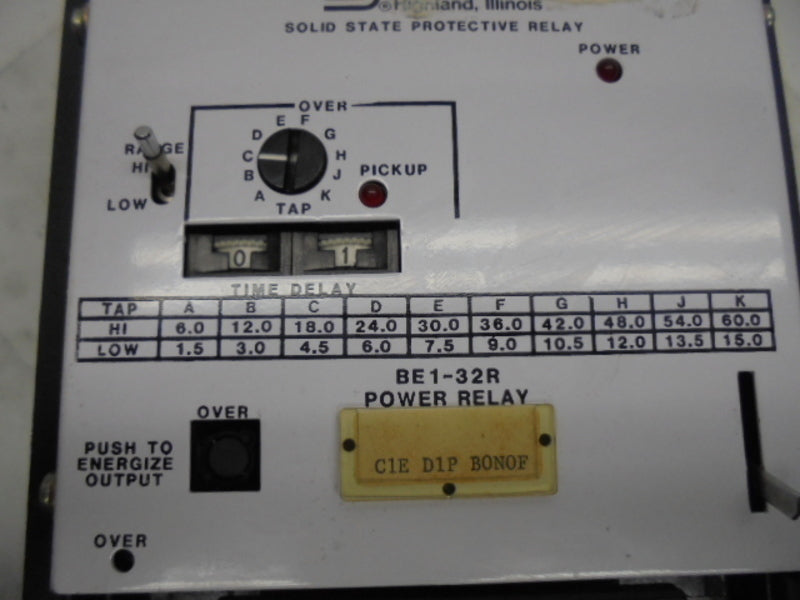 BASLER ELECTRIC BE1-32R POWER RELAY  NSNP