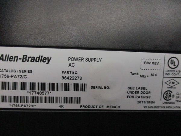 ALLEN BRADLEY 1756-PA72 SER. C (AS PICTURED)  NSNP