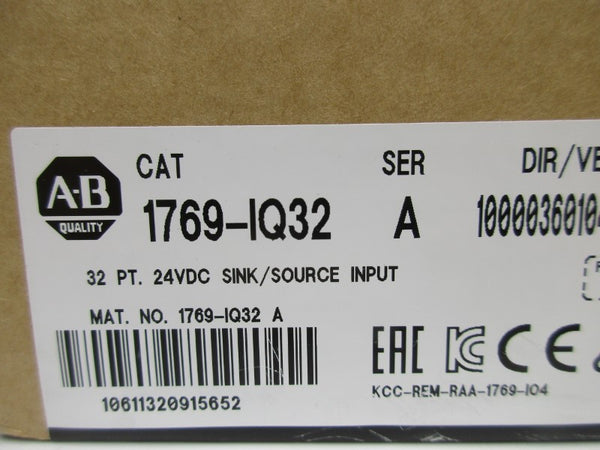 ALLEN BRADLEY 1769-IQ32 SER. A F/W 3.1 DATE: 2014 NSFS