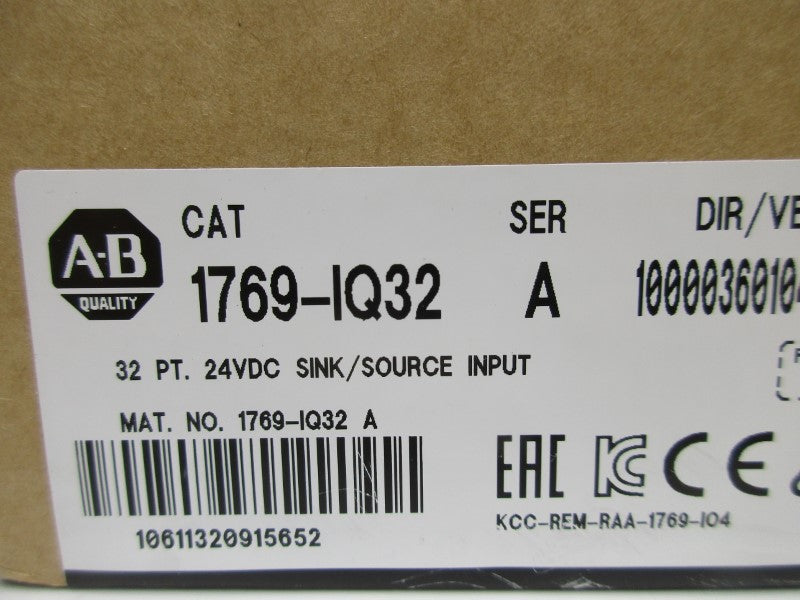 ALLEN BRADLEY 1769-IQ32 SER. A F/W 3.1 DATE: 2014 NSFS