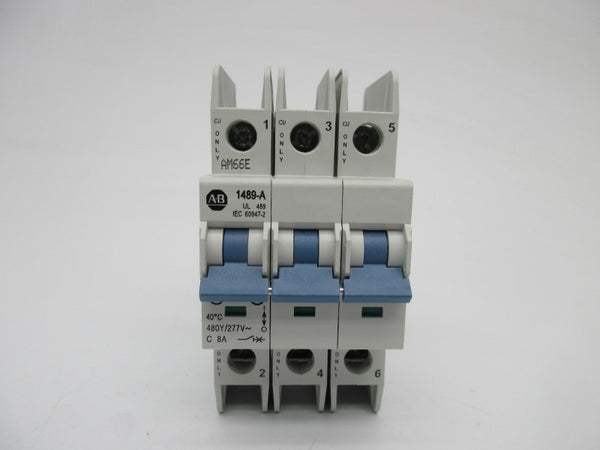 ALLEN BRADLEY 1489-A3C080 SER. A 8A 480Y/277VAC NSMP