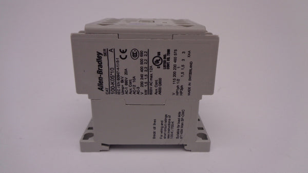 ALLEN BRADLEY 100-K05D10 SER. A 110/120V (WH) NSMP