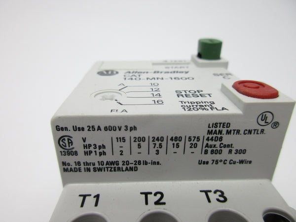 ALLEN BRADLEY 140-MN-1600 SER. C 10-16A 600V NSNP