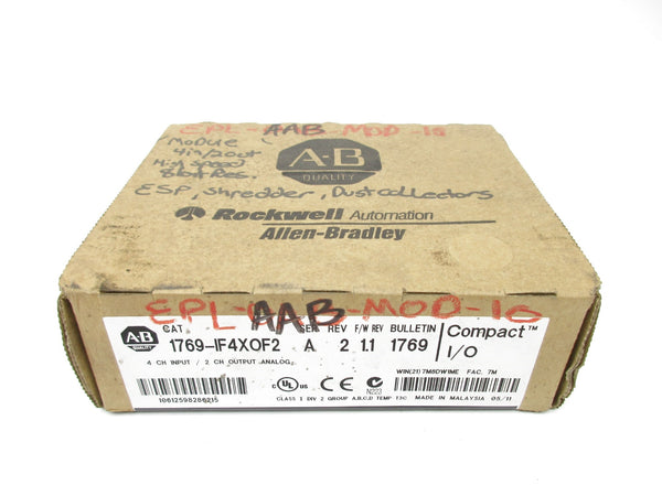 ALLEN BRADLEY 1769-IF4XOF2 SER. A F/W 1.1 DATE: 2011 NSFS