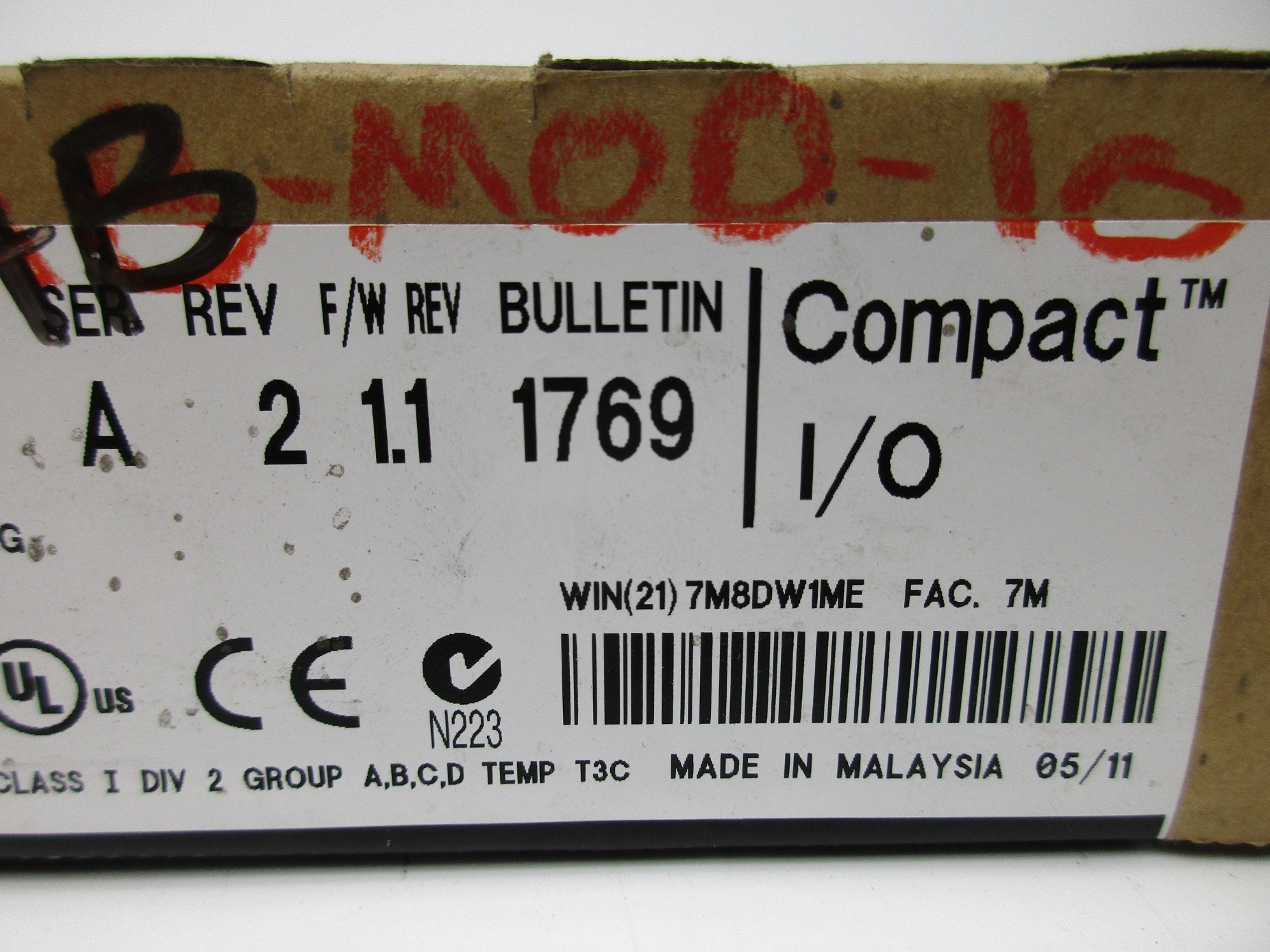 ALLEN BRADLEY 1769-IF4XOF2 SER. A F/W 1.1 DATE: 2011 NSFS