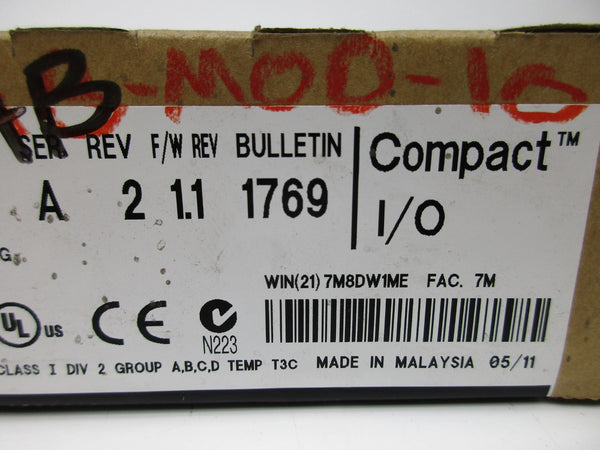ALLEN BRADLEY 1769-IF4XOF2 SER. A F/W 1.1 DATE: 2011 NSFS