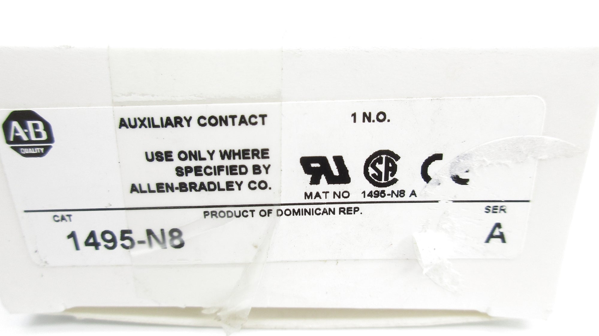 ALLEN BRADLEY 1495-N8 SER. A 600VAC-DC (WH) NSMP