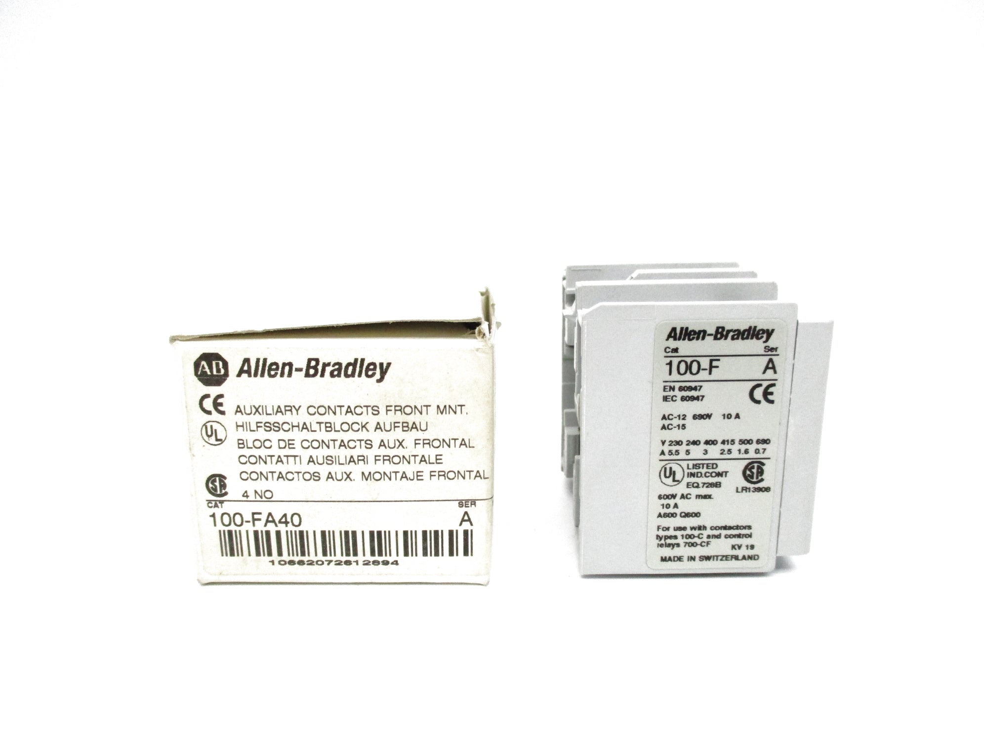 ALLEN BRADLEY 100-FA40 SER. A 600VAC 10A (WH) NSMP