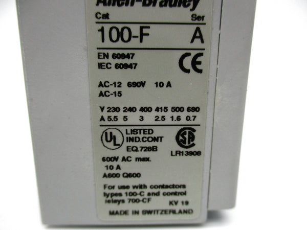 ALLEN BRADLEY 100-FA40 SER. A 600VAC 10A (WH) NSMP