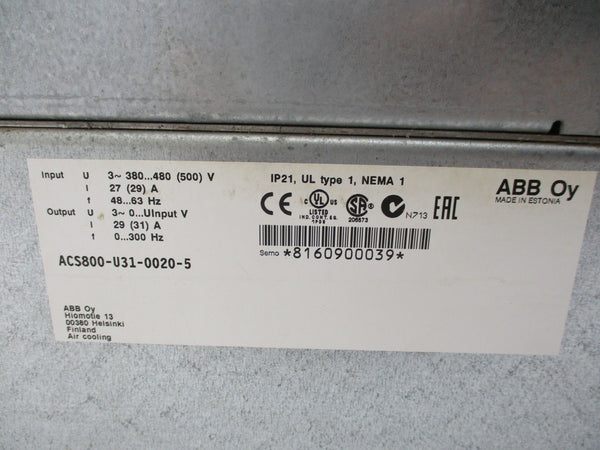 ABB ACS800-U31-0020-5 UNMP