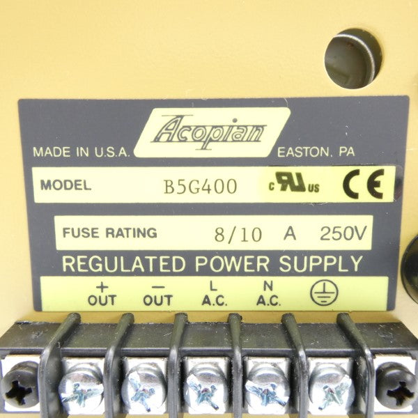 ACOPIAN B5G400 250V 8/10A NSNP