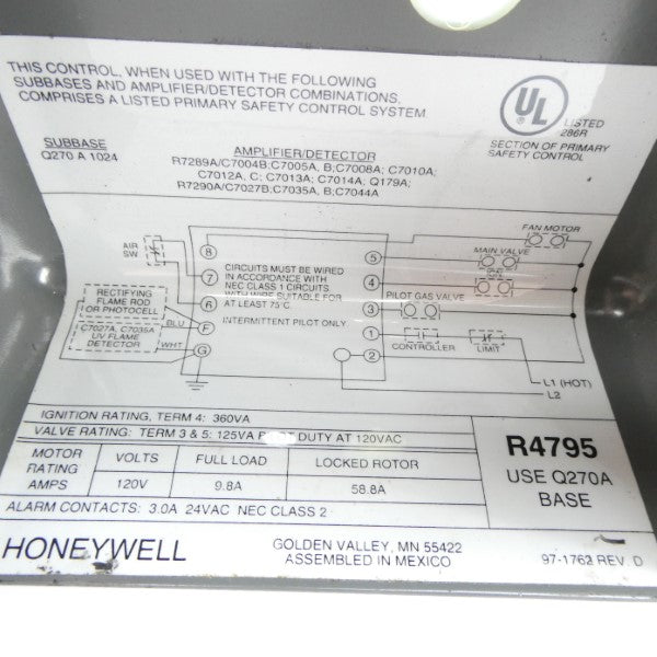 RELAY R4795 120V UNMP