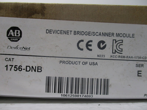 ALLEN BRADLEY 1756-DNB SER. E F/W 12.005 DATE: 2013 NSFS