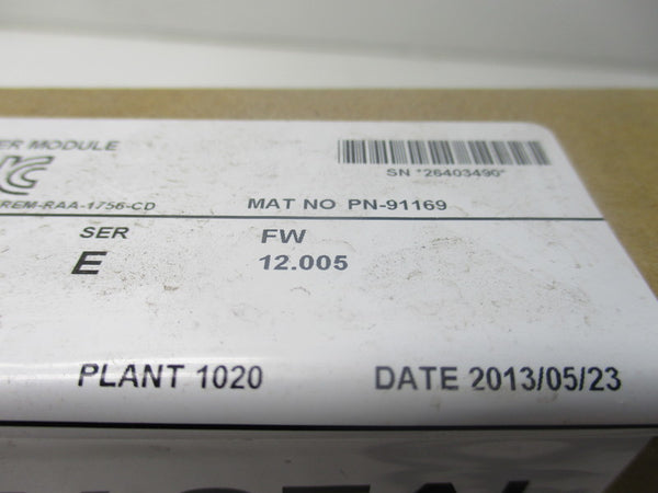 ALLEN BRADLEY 1756-DNB SER. E F/W 12.005 DATE: 2013 NSFS