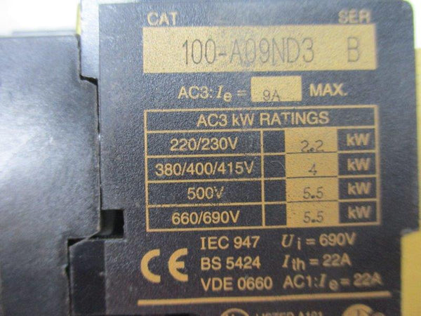 ALLEN BRADLEY 100-A09ND3 SER. B 110/120V UNMP