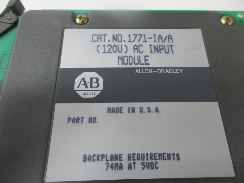 ALLEN BRADLEY 1771-IA SER. A UNMP