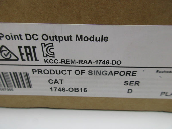 ALLEN BRADLEY 1746-OB16 SER. D DATE: 2016 NSFS