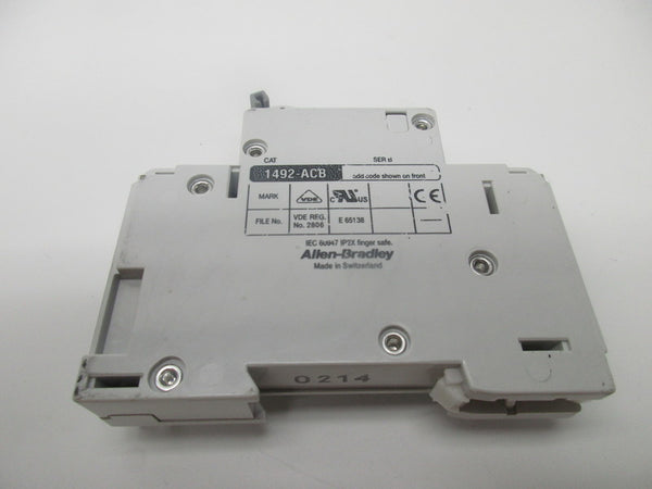 ALLEN BRADLEY 1492-ACBH1 SHUNT TRIP MODULE SER. B 6A 277VAC  UNMP