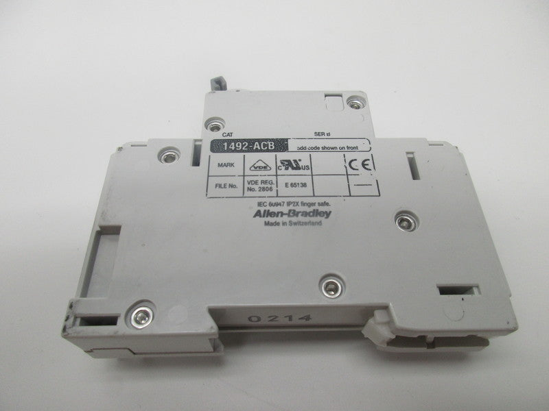 ALLEN BRADLEY 1492-ACBH1 SHUNT TRIP MODULE SER. B 6A 277VAC  UNMP