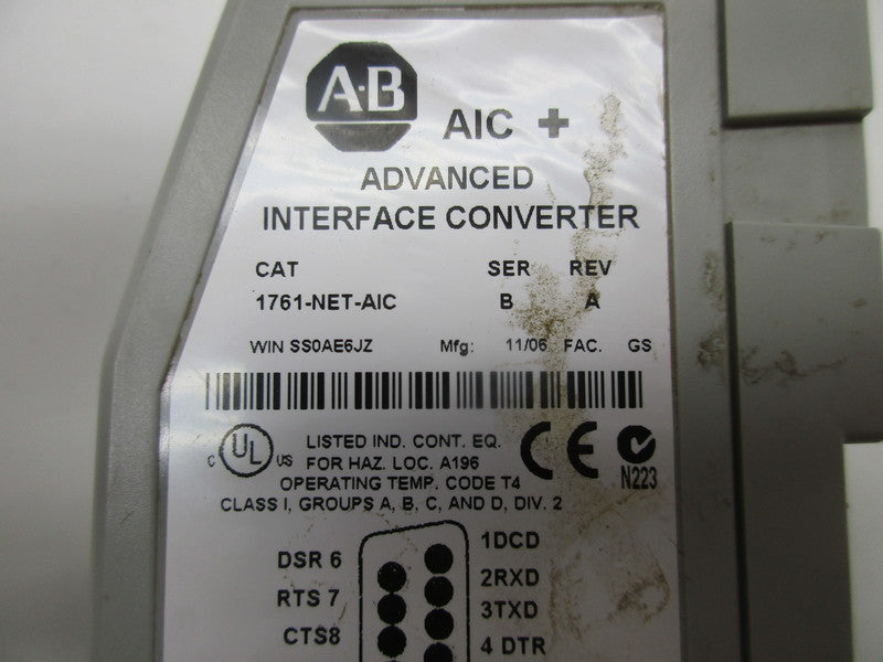 ALLEN BRADLEY 1761-NET-AIC SER. B 24VDC UNMP