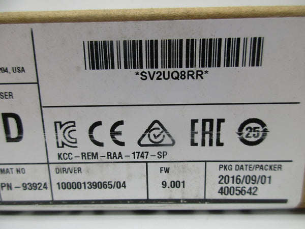 ALLEN BRADLEY 1747-SDN SER. D F/W 9.001 DATE: 2016 NSFS