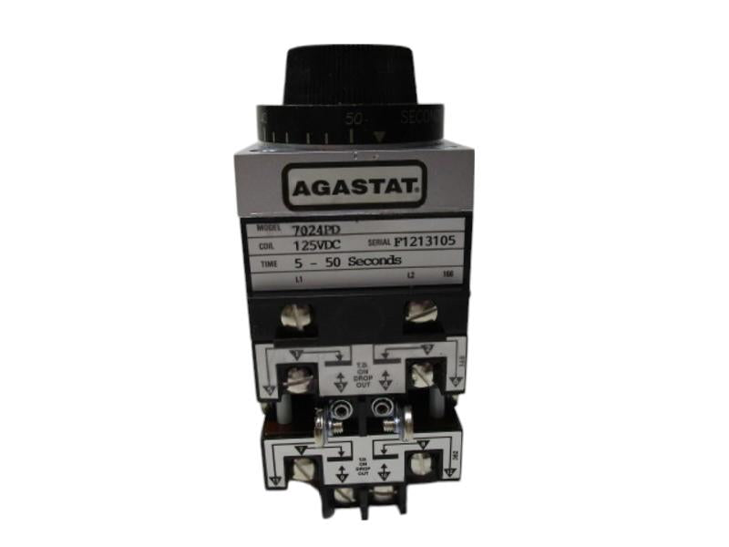 AGASTAT 7024PD TIME DELAY RELAY 5-50SEC 125VDC  NSNP