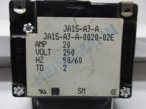 HEINEMANN JA1S-A3-A-0020-02E CIRCUIT BREAKER 20A  NSNP