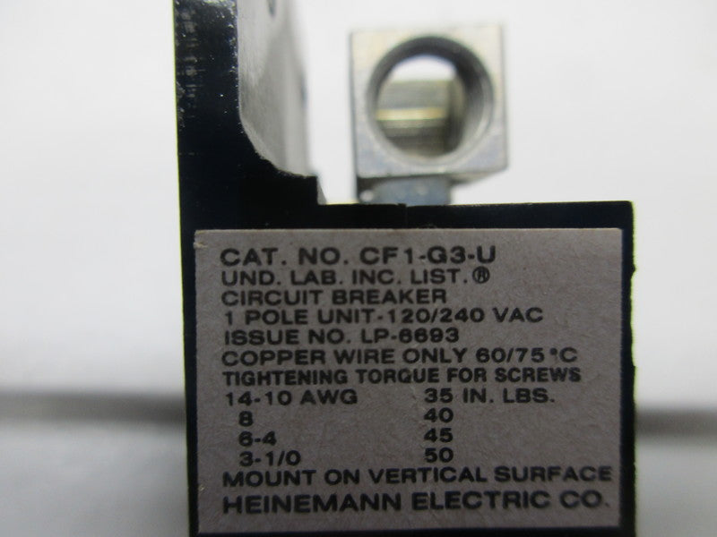 HEINEMANN CF1-G3-U CIRCUIT BREAKER NSNP