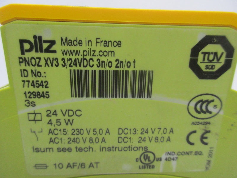 PILZ PNOZ-XV3-3/24VDC-3N/O-2N/OT SAFETY RELAY  NSNP