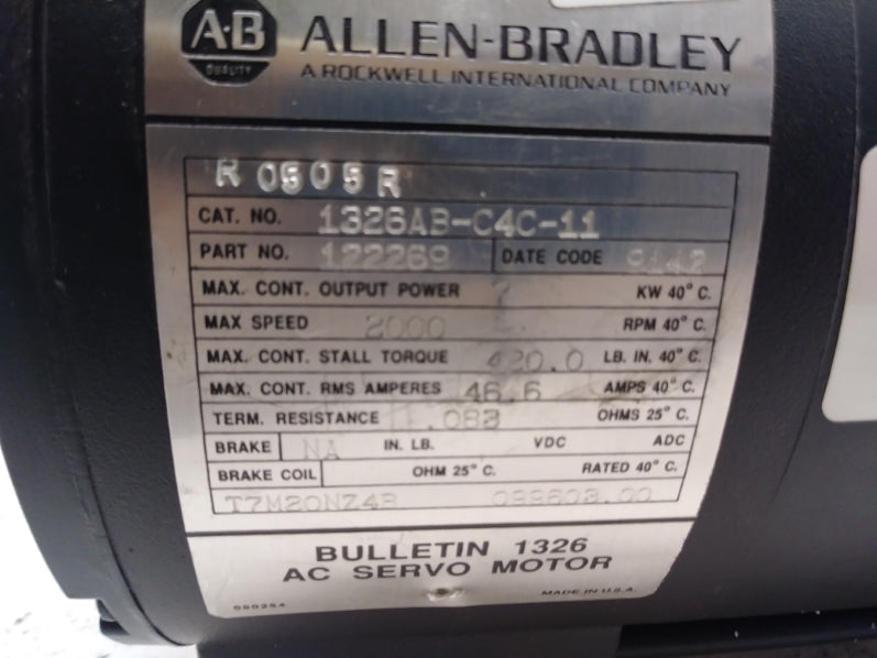 ALLEN BRADLEY 1326AB-C4C-11 NSMP