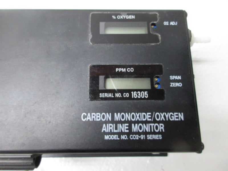 AIR SYSTEM CO2-91 CARBON MONOXIDE/OXYGEN AIRLINE MONITOR ONLY  NSMP