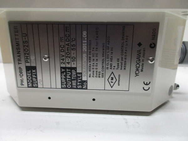 YOKOGAWA PH202S-U-E/U PH/ORP SENSOR  NSMP