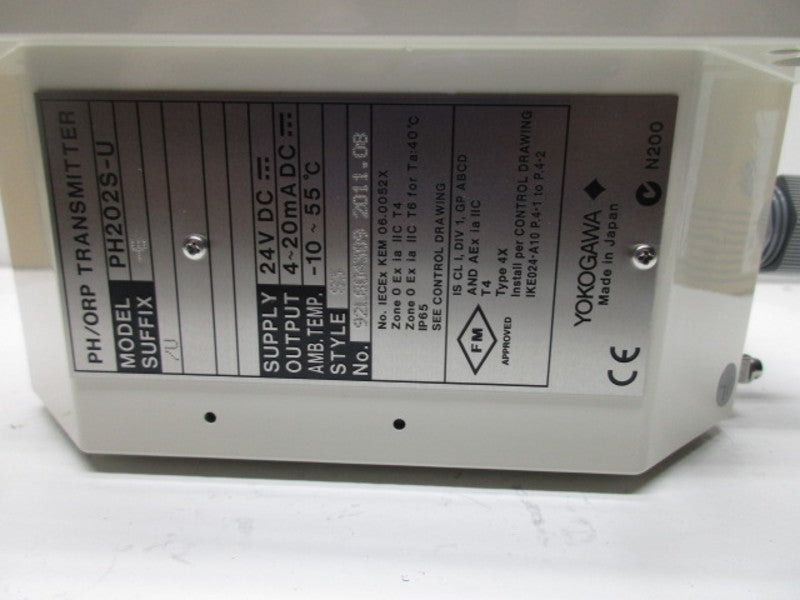 YOKOGAWA PH202S-U-E/U PH/ORP SENSOR  NSMP