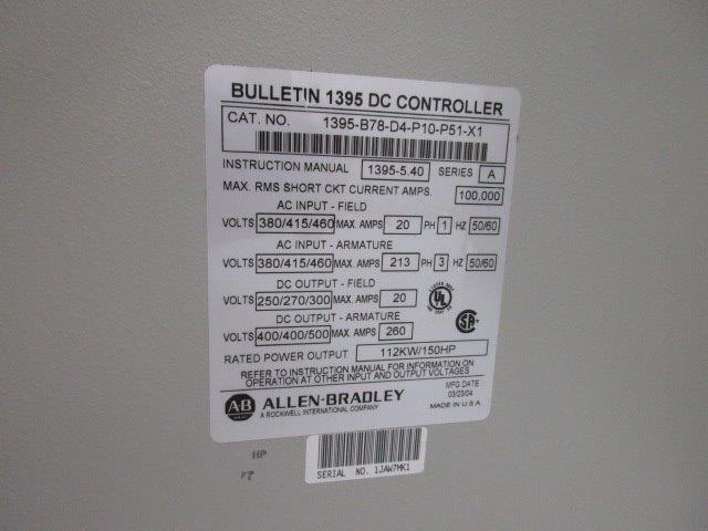 ALLEN BRADLEY 1395-B78-D4-P10-P51-X1 SER.A NSMP