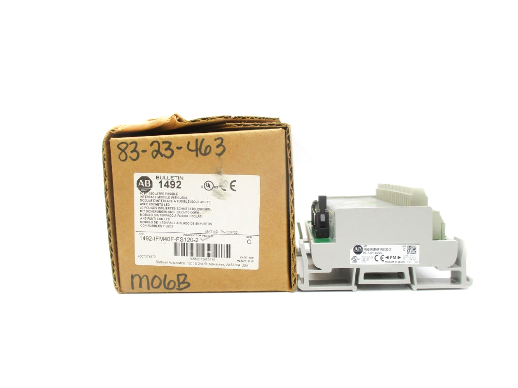 ALLEN BRADLEY 1492-IFM40F-FS120-2 SER. C 85-132VAC/DC (BR/WH) NSMP