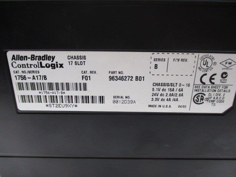 ALLEN BRADLEY 1756-A17 SER. B (AS PICTURED)  NSNP
