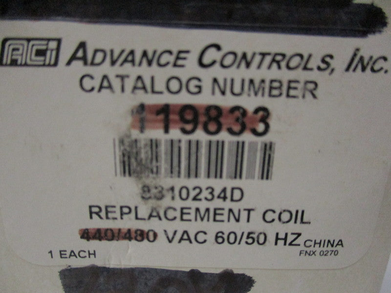 ADVANCE CONTROLS INC 119833 8310234D  NSMP
