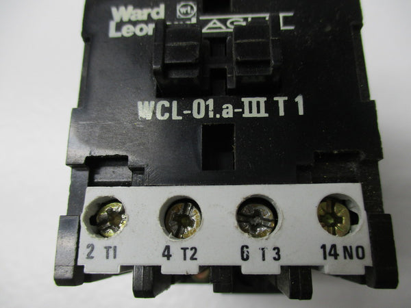 AGUI WARD LEONARD WCL-01.A-III T1 CONTACTOR 120V  UNMP