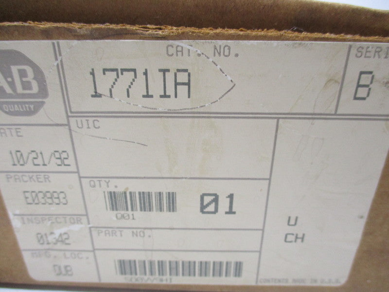 ALLEN BRADLEY 1771-IA SER. B  NSMP