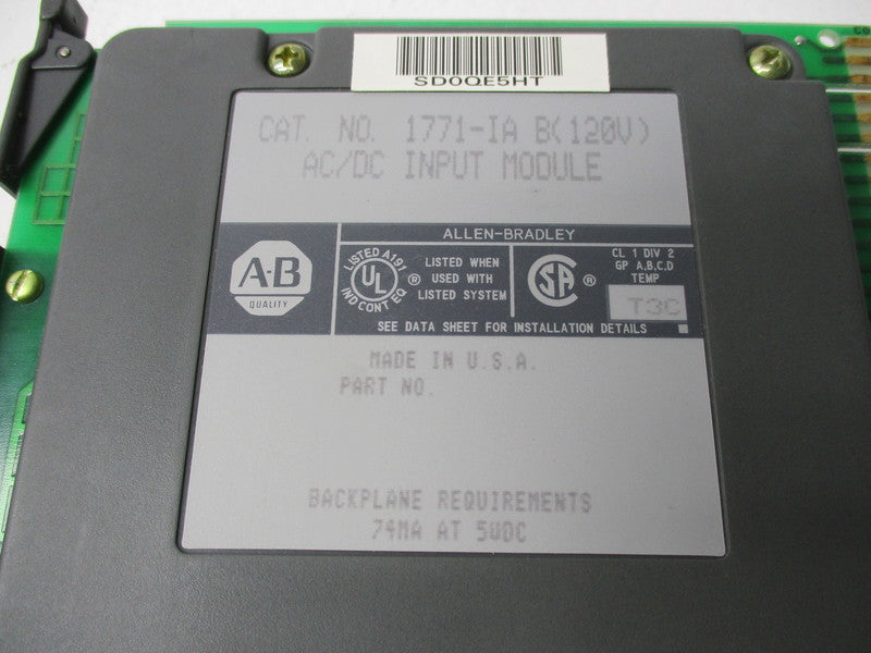 ALLEN BRADLEY 1771-IA SER. B  NSNP