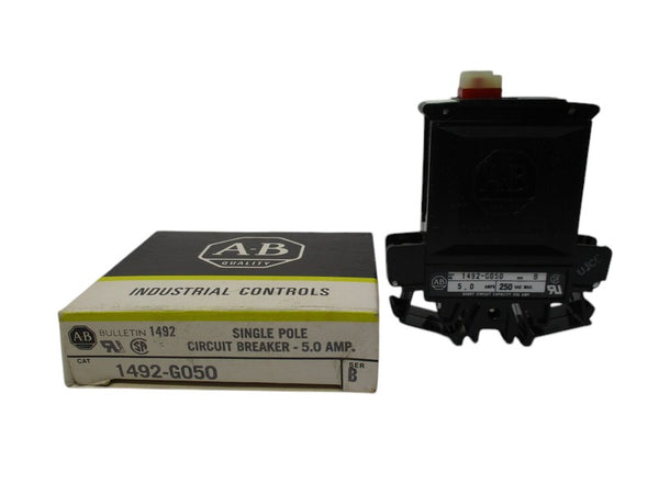 ALLEN BRADLEY 1492-G050 CIRCUIT BREAKER SER. B 5A 250VAC  NSMP