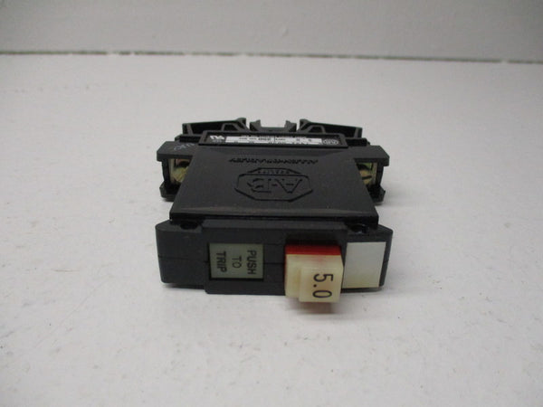 ALLEN BRADLEY 1492-G050 CIRCUIT BREAKER SER. B 5A 250VAC  NSMP